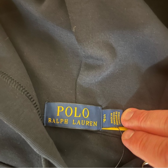 Polo Ralph Lauren Mens Aviator Navy Blue Double Knit Full Zip Hoodie- Small- NWT - Picture 4 of 7